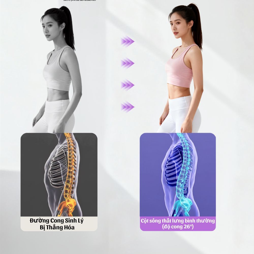 [BẢN CẢI TIẾN] Khung Định Hình Cột Sống Lưng Dụng Cụ Nắn Chỉnh Cột Sống Hỗ Trợ Thoát Vị Đĩa Đệm Giảm Đau Lưng DC005