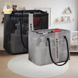 Giỏ tắm Tote di động Túi chống nước có tay cầm Túi đựng đồ vệ sinh dung tích lớn Unisex ELWW