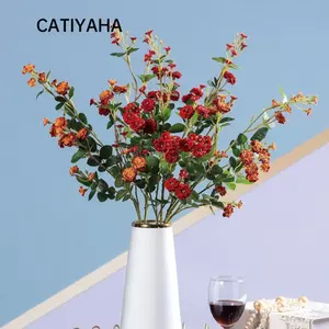 CATIYAHA Hoa Nhân Tạo, Hoa Hồng Sweetheart Nhiều Dĩa Hoa Mô Phỏng, Nhiều Màu 75cm Vải Lụa Chất Liệu Hoa Bó Hoa Trang Trí Đám Cưới