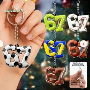 Móc khóa trò chơi bóng CATMALLER88, Móc khóa số acrylic phẳng 2D, Móc khóa acrylic cá nhân hóa sáng tạo Quà tặng cá nhân
