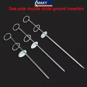 MAKY Biển Cần Giá Đỡ Đúc Cần Cắm Đất 30 / 37 / 47cm Giá Đỡ Đơn Giản Ngoài Trời Cần Câu Cá Đôi Vòng Tròn Đất Cắm Giá Đỡ VN