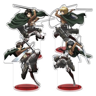Mô Hình Acrylic Attack on Titan – Standee Eren, Mikasa, Levi, Trang Trí Bàn, Quà Tặng Anime