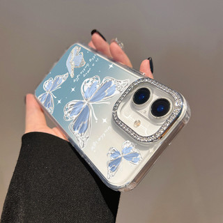 Ốp Điện Thoại Bướm Lấp Lánh Cho Honor 400 200 90 70 50 GT Pro 400 200 90 Lite Magic 7 6 Pro 7 6 5 Lite Bling Kim Cương Giả Mềm TPU Trong Suốt