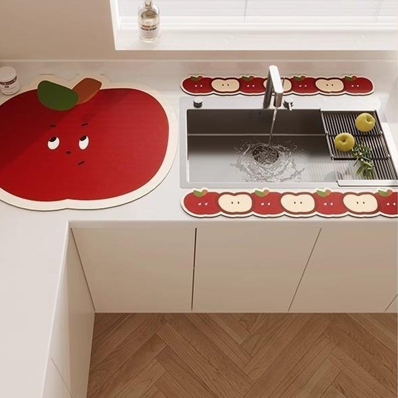Phòng tắm nhà bếp Tấm thoát nước bùn tảo cát - Thảm bảo vệ mặt bàn khô nhanh hấp thụ mạnh