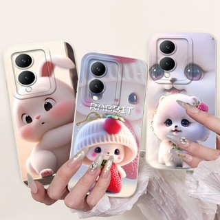 Vỏ Bảo Vệ Camera Cho Vivo Y17s 2023 Ốp Lưng Mèo Thỏ Hoạt Hình Dễ Thương Vỏ Silicon Mềm Cho VivoY17s Y 17s Vỏ Điện Thoại