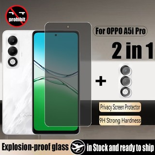 Kính cường lực chống gián điệp 2 trong 1 OPPO A5i Pro Bảo vệ màn hình riêng tư cho OPPO A3 A5i A5 A5X Pro A60 A79 A78 A58 A38 A18 4G 5G Phim bảo vệ kính + Phim ống kính máy ảnh