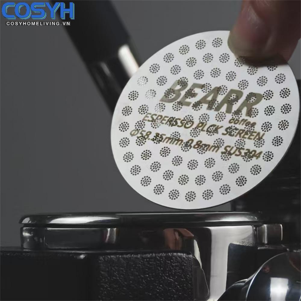 <cosyh>0 8MM Stainless Steel Espresso Puck Screen for Portafilter Basket Sizes 51 53 58