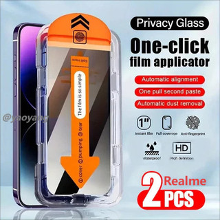 Dành Cho Realme 14 14x 13 12 Plus 12x 11 10 9 8 7 6 5 3 Pro 9i 8i 7i 6i 5i 5G Full Cover Riêng Tư Bụi Tự Động Dễ Dàng Lắp Đặt Kính Cường Lực Bảo Vệ Màn Hình