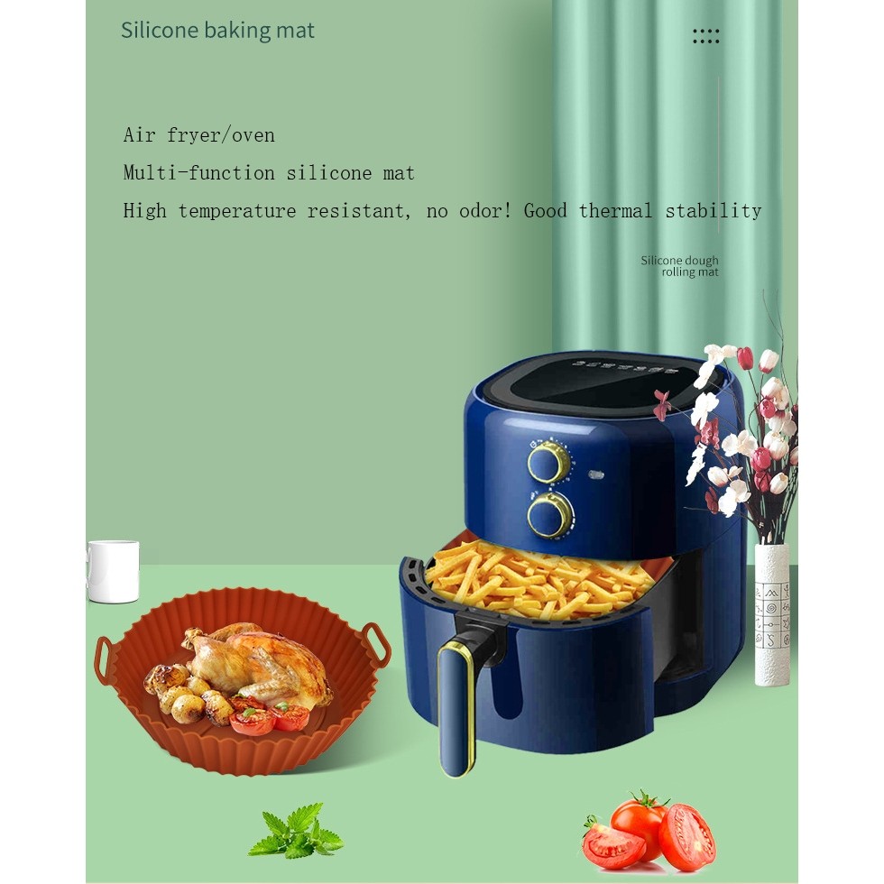 Air Fryer Mat Dày Thực Phẩm Cao Cấp Thảm Nướng Bánh Silicon Sử Dụng Tại Nhà Khay Nướng Bánh Nồi Chiên Không Khí