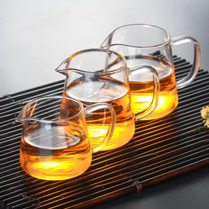 Glass Fair Cup Tea Drain Set Bộ lọc chịu nhiệt dày Bộ lọc trà Kung Fu Tea Set S