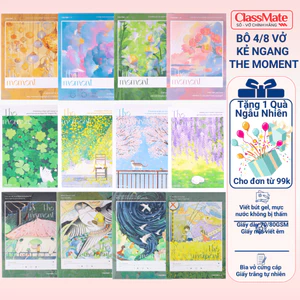 Combo 4/8 Vở Kẻ Ngang The Moment Vở Viết 80/120/200 Trang, Vở Kẻ Ngang Có Chấm Vở Ghi Chép -AT