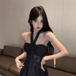 Pure Desire Ren Tube Top nữ ngọt ngào, thiết kế ôm body, dây cổ áo vest ngắn phù hợp mùa hè
