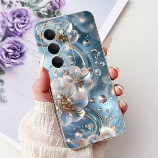 Mới Dành Cho Xiaomi Redmi 15 5G 2025 Vỏ 25057RN09E Hoa Đẹp Đá Cẩm Thạch Silicon Mềm Ốp Lưng Điện Thoại Redmi15 5G 169MM