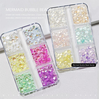 Hạt trang trí móng mắt mèo 12 lưới, tròn chấm, nàng tiên cá, hạt resin, dụng cụ làm móng cho tiệm
