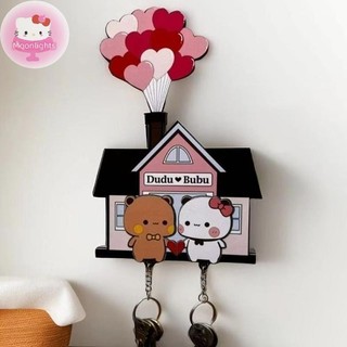 Moonlights Treo Chìa Khóa Tường Panda Bubu Và Dudu Acrylic Móc Khóa Móc Khóa Hoạt Hình Ba Lô Charm Móc Khóa Mặt Dây Chuyền Phụ Kiện Cặp Đôi Quà Tặng EN