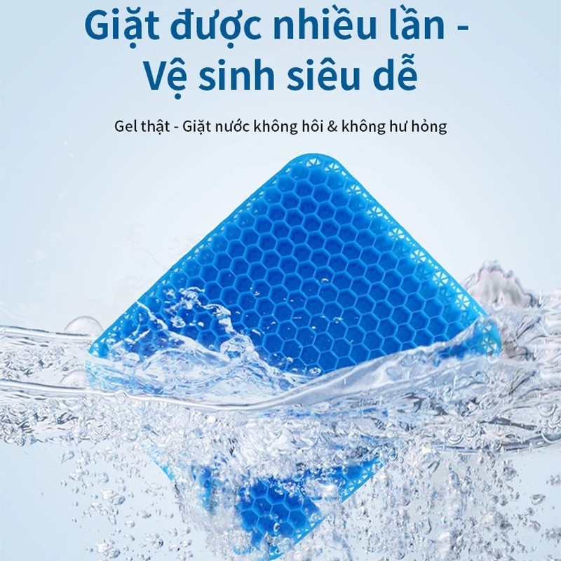 Đệm ngồi gel tổ ong 3D thoáng khí gấp gọn - Chống mỏi lưng, ghế văn phòng & ô tô | BigBuy360 - bigbuy360.vn