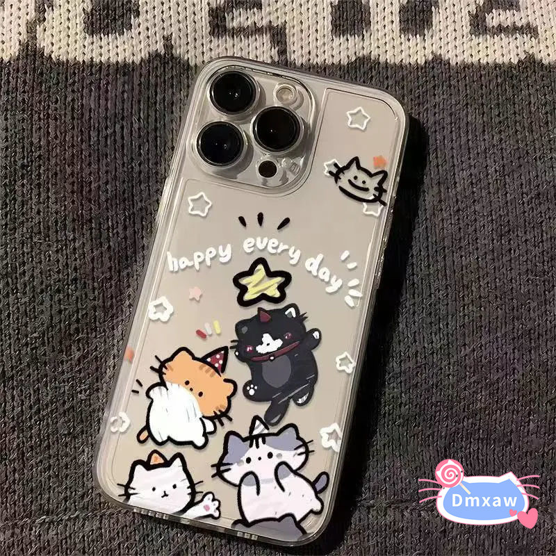Phim hoạt hình dễ thương Cat Line Star Phone Case For Nothing Phone 3 3A Pro 2 2A Plus 1 CMF 1 5G 4G Vỏ bảo vệ Camera Vỏ mềm trong suốt
