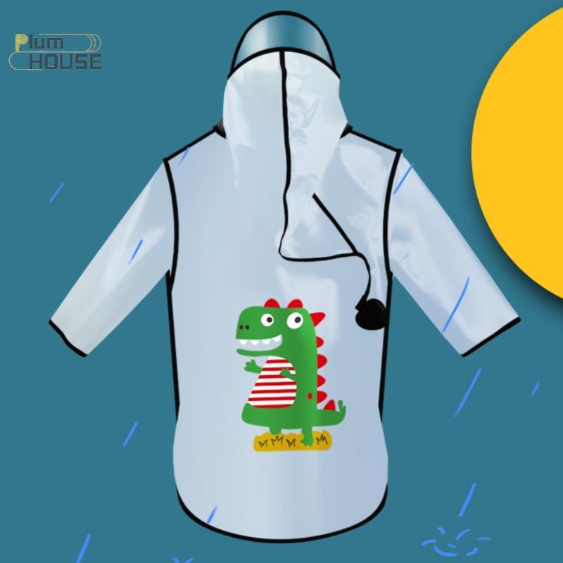 PlumHOUSE Trẻ Em EVA Hoạt Hình Áo Mưa Chống Thấm Nước Nhẹ Áo Mưa Cho Bé Trai Bé Gái Mẫu Giáo Trường Chơi Ngoài Trời Đen Vàng Hồng VN