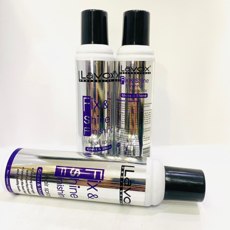Xịt bóng tóc Dưỡng bóng siêu mượt lavox fix & shine finishing hair spray 320ml [ MK ]