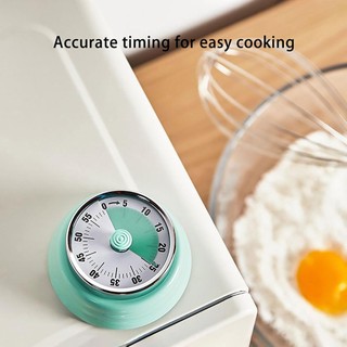 Hẹn giờ nhà bếp bằng thép không gỉ cổ điển Đếm ngược cơ học 60 phút có báo động lớn Hẹn giờ nấu ăn lưng từ tính để nướng bánh văn phòng và học tập kim loại nam châm di động nhỏ gọn