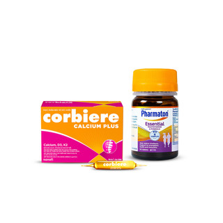 Bộ 1 Thực Phẩm Bảo Vệ Sức Khỏe Pharmaton Essential 30 Viên/Lọ + 1 Thực phẩm bảo vệ sức khỏe Corbiere Calcium Plus Mới