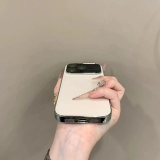 Ốp điện thoại di động cửa sổ lớn mờ mạ cao cấp cho iPhone17 16 15 14 13 Pro Max bảo vệ camera chống sốc chống rơi mặt sau cứng