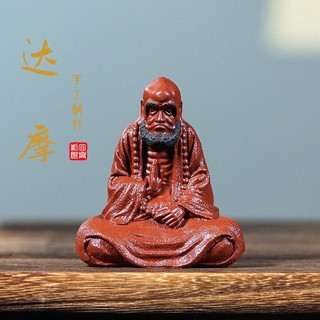 Tượng Tử Sa Bồ Đề Đạt Ma Đại Hồng Bào (Đồ Chơi Bàn Trà)