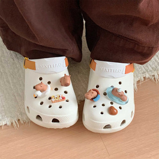XIXITIAO dép lê cho nam nữ mùa hè, đế mềm EVA, hoạ tiết capybara dễ thương, đi biển thoải mái