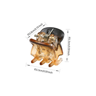 1.5cm Mờ Đen Mini Nhỏ Kẹp Nữ Nổ Tóc Nhỏ Trẻ Em Công Chúa Đầu Bện Tóc Mũ Đội Đầu 7JNJ