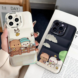 Ốp điện thoại Yier Bubu cho iPhone 17 / 17Air / 16E / 15 Plus / 14 / 13 / 12 / 11 / Pro Max. Chống sốc rơi. Hộp đựng túi khí kiểu áo khoác silicon lỏng che phủ toàn diện