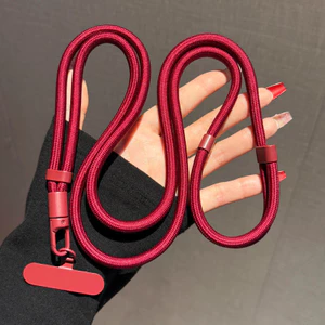Khóa xoay cao cấp Dây buộc điện thoại di động Đa chức năng Chống mất Dây chuyền điện thoại di động bện chéo Dây đeo điện thoại di động có thể điều chỉnh cổ treo di động Sử dụng kép