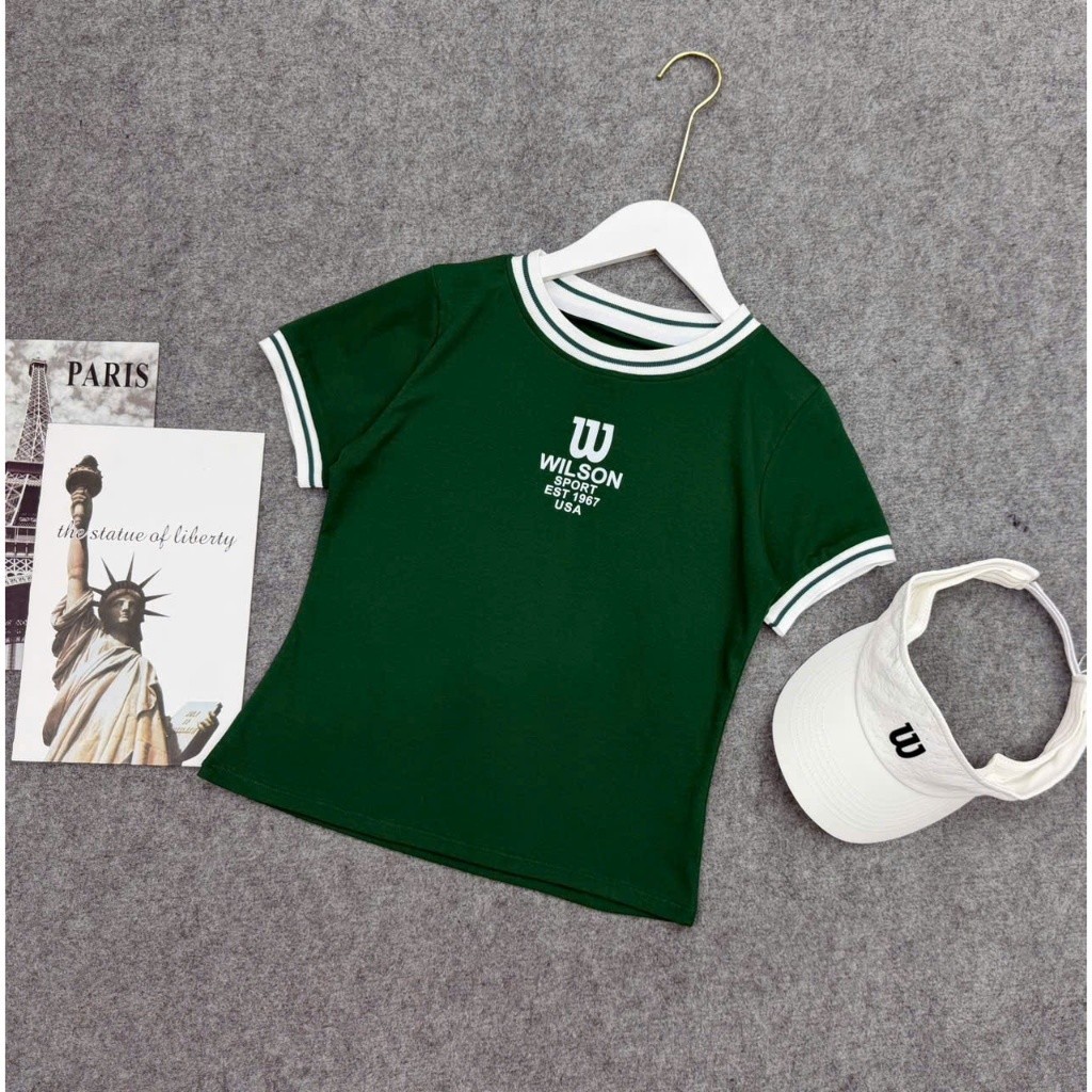 [Pickleball ÁO] Áo WIL.SON, Áo ngắn tay chơi thể thao, Pick, Pickleball Golf Tennis, cầu lông ....VNXK