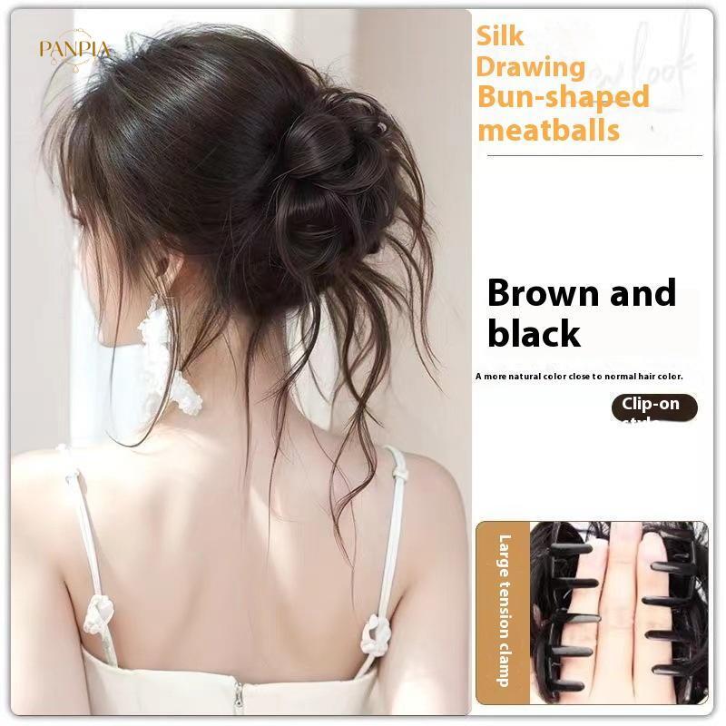 PNPIA- Tổng Hợp Lộn Xộn Bun Móng Vuốt Kẹp Tóc Tự Nhiên Phần Mở Rộng Tóc Xoăn Đảng Sử Dụng Hàng Ngày Mặc Cho Nữ Cô Gái Tạo Kiểu Phụ Kiện