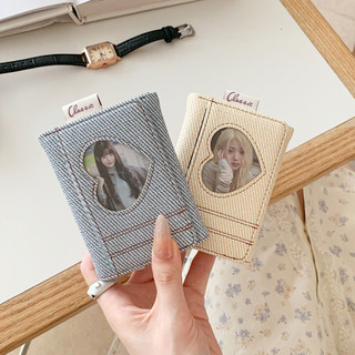 Họa tiết vải phong cách Denim PU lót Ví nữ có thể gập lại Hộp đựng thẻ đa chức năng Ví đựng tiền mặt