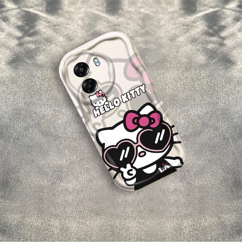 Ốp Silicon Hoạt Hình Cho OPPO A5X A6 Pro A6X 4G 5G 3D Thẩm Mỹ Mềm Ốp lưng TPU Da Báo Kitty Ốp Lưng Chống Sốc