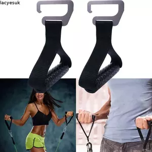LACYESUK Kéo dây Grip Fitness, Tay cầm dây tập thể dục chống mài mòn mạnh mẽ, Thiết bị tập thể dục 2 chiếc Dây chống trượt đa chức năng Tay cầm phòng tập thể dục