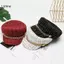 LUImo Thu Đông Ngọc Trai Dây Xích Flat Top Mũ Hải Quân Thời Trang Mũ Nồi Newsboy Mũ Berret Người Phụ Nữ Hình Bát Giác Mũ Thiết Kế Nữ Trang Phục SBS