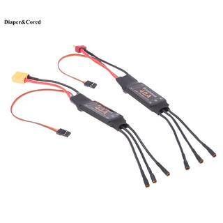 DIAPER & CORED Mitoot Bộ điều khiển ESC 40A không chổi than 2-4S với 5V 3A UBEC cho máy bay trực thăng RC Quadcopter YTH
