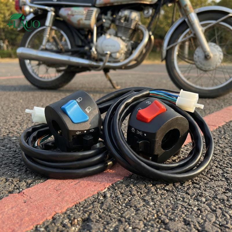 Springevenstar 22mm Xe Máy Tay Cầm Thanh Trái Phải Công Tắc Sừng Bật Tín Hiệu Đèn Pha Khởi Động Điện Tay Cầm Điều Khiển Công Tắc Springevenstar