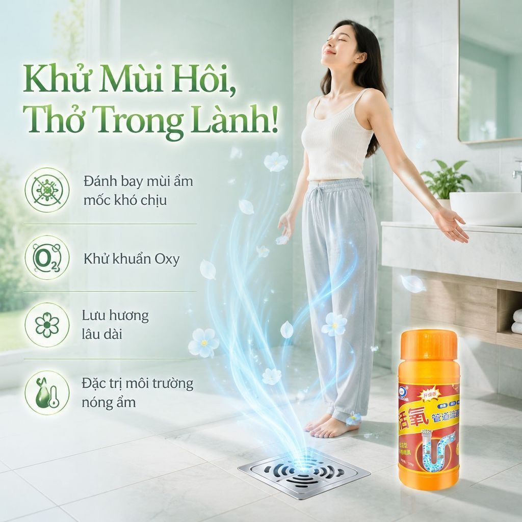 🔥sốc🔥Thông tắc 1 phút dung dịch thông cống | Khử mùi bồn cầu hiệu quả tức thì | Tẩy sạch tắc nghẽn bồn cầu vệ sinh ống