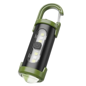 Đèn pin móc khóa LED 1201LM có thể sạc lại di động chống nước 6 chế độ chiếu sáng