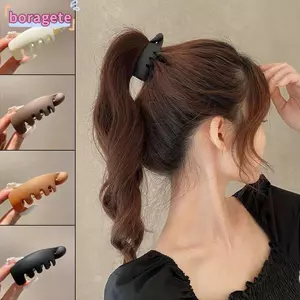 BORAGETE Chuối Hairgrip, Thiết Kế Đơn Giản Kẹp Móng Vuốt Xoắn Hàn Quốc, Phụ Kiện Tóc Thời Trang Kẹp Tóc Cho Nữ Bé Gái