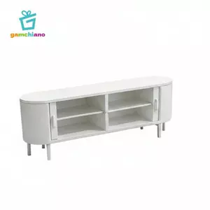 Gamchiano Nhà Búp Bê Tủ Tivi Tối Giản & Thiết Kế Thu Nhỏ Tivi Đứng Trắng Thu Nhỏ Phương Tiện Trung Tâm Đơn Độc Tính Năng Thực Tế Nhà Búp Bê