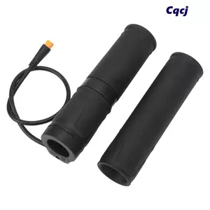 Tay ga điện CQCJ, Tay lái 22,2mm Tay ga xe đạp điện 24-72V, Đen bền FT-158X Cao su Ebike Xoắn ga Xe đạp điện