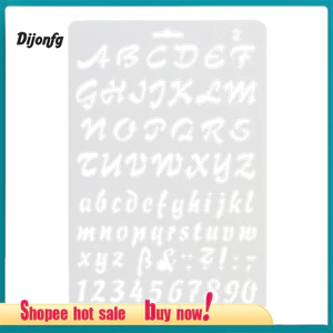 Bảng chữ cái tiếng Anh Số DIY Sổ lưu niệm Vẽ Bản mẫu Thước đo Stencil
