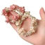 Hoa Buộc Tóc Hàn Quốc Handmade Ngọc Trai Xoắn Vải Hoa Buộc Tóc Cao Su Cô Gái Bóng Đầu Tấm Tóc Mũ Đội Đầu Điều Tốt MEC9