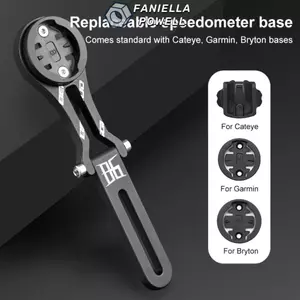 FANIELLAPOWELL Xe Đạp Nối Dài, Máy Ảnh Thể Thao Hợp Kim Nhôm Giá Đỡ Đồng Hồ Tốc Độ, Đèn Xe Đạp Có Thể Điều Chỉnh Chất Lượng Cao Phụ Kiện Xe Đạp