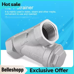 Belleshopp Bộ lọc bơm loại thép không gỉ Yanmis 1/2 Y cho hơi nước và các phương tiện khác Hệ thống đường ống