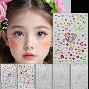 Tự Dính 3D Mặt Trang Sức & Thân Kim Cương Giả Dán Nhiều Màu Sắc Pha Lê Kim Cương Hình Xăm Cho Lễ Hội Trang Điểm Làm Đẹp DIY