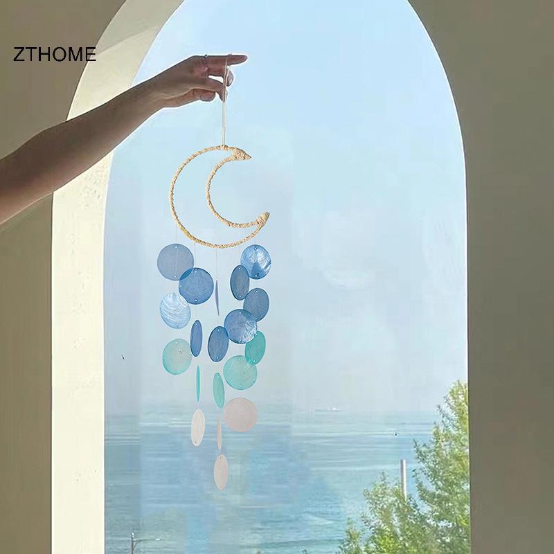 ZTHOME Bohemian Treo Mặt Trăng Chuông Gió Với Chi Tiết Âm Thanh Làm Dịu Cho Phòng Ngủ Trang Trí Phòng Khách HOT